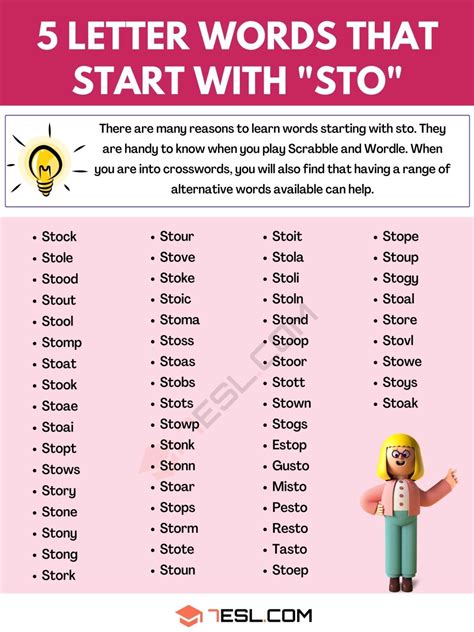 5 letter word that begins with sto|List of 5 letter words that start with STO